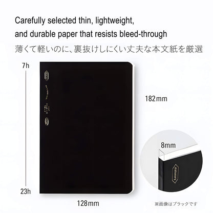 STÁLOGY Editor's Series Half - Year Notebook B6 Black - Notebooks