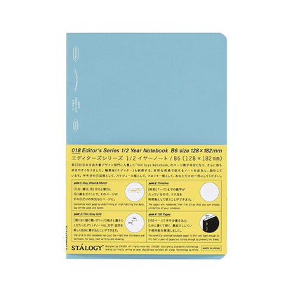 STÁLOGY Editor's Series Half - Year Notebook B6 Blue - Notebooks