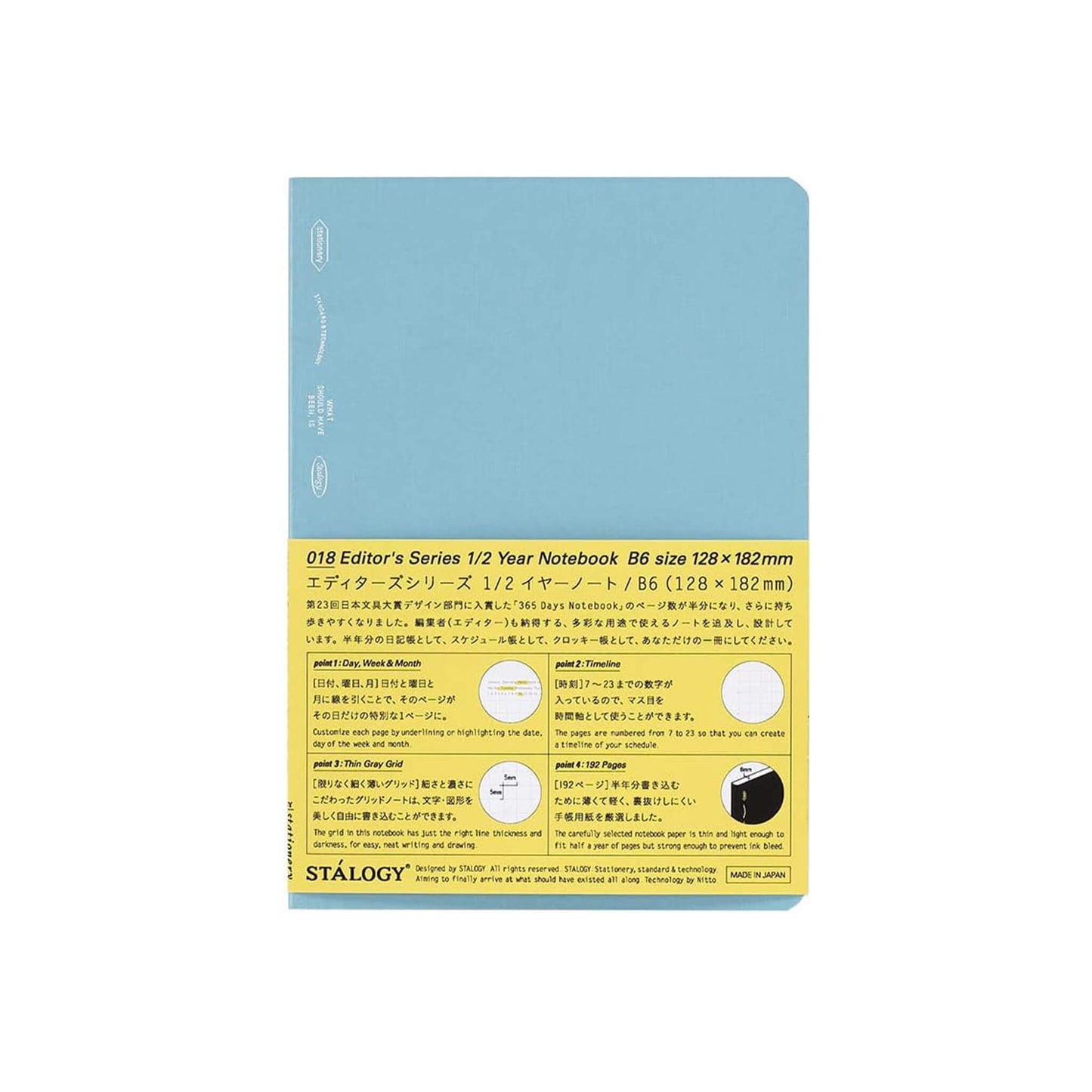 STÁLOGY Editor's Series Half - Year Notebook B6 - Blue - Notebooks