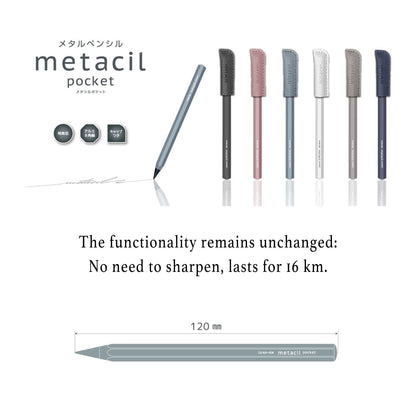 Sun - Star Metacil Pocket Inkless Pen - Black - Metal Inkless Pens