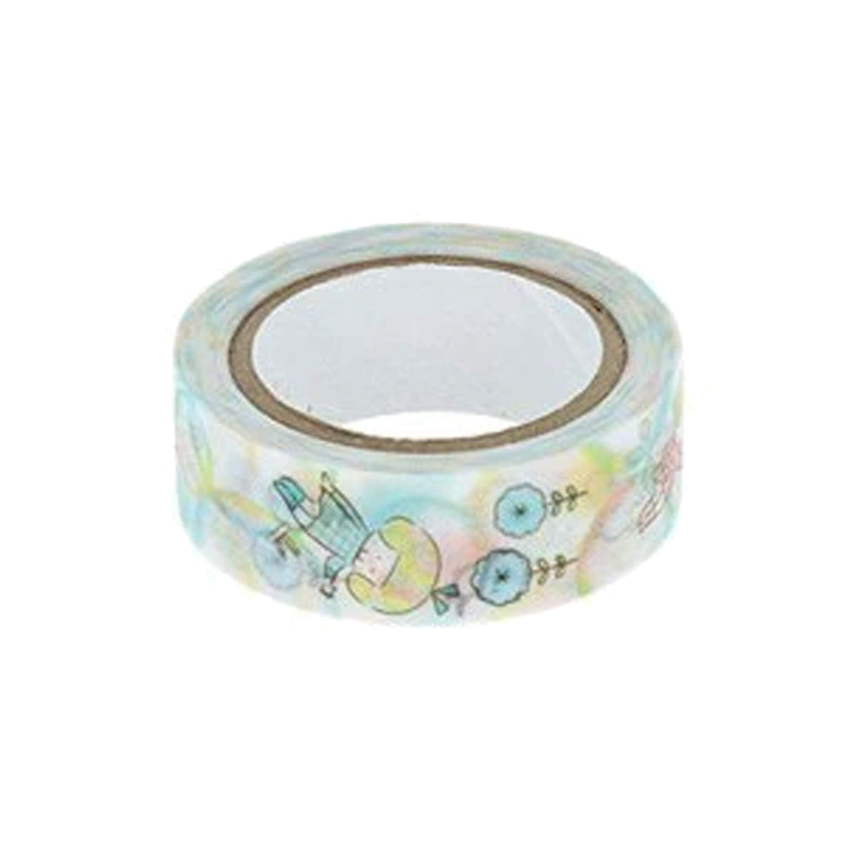 Sun-Star × Mizutama Washi Tape - Light Blue - Washi Tapes