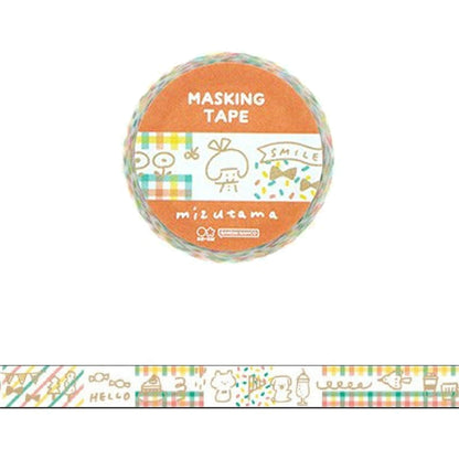 Sun-Star × Mizutama Washi Tape - Red - Washi Tapes