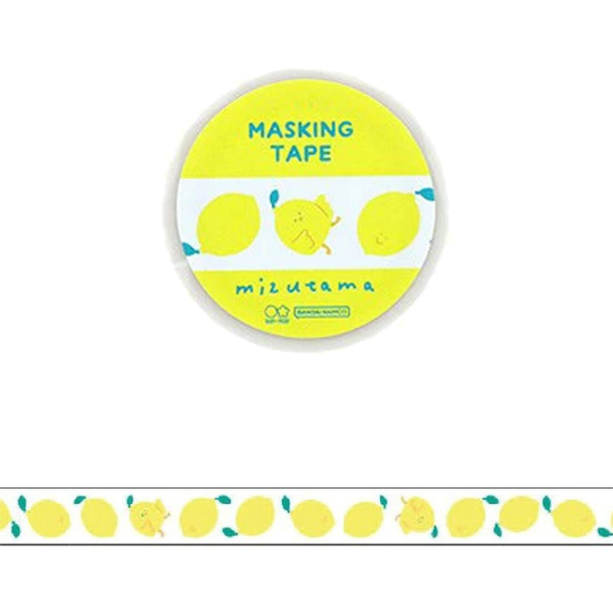 Sun-Star × Mizutama Washi Tape - Yellow - Washi Tapes