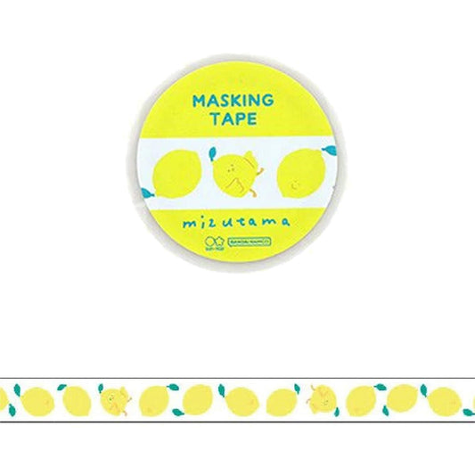 Sun-Star × Mizutama Washi Tape - Yellow - Washi Tapes