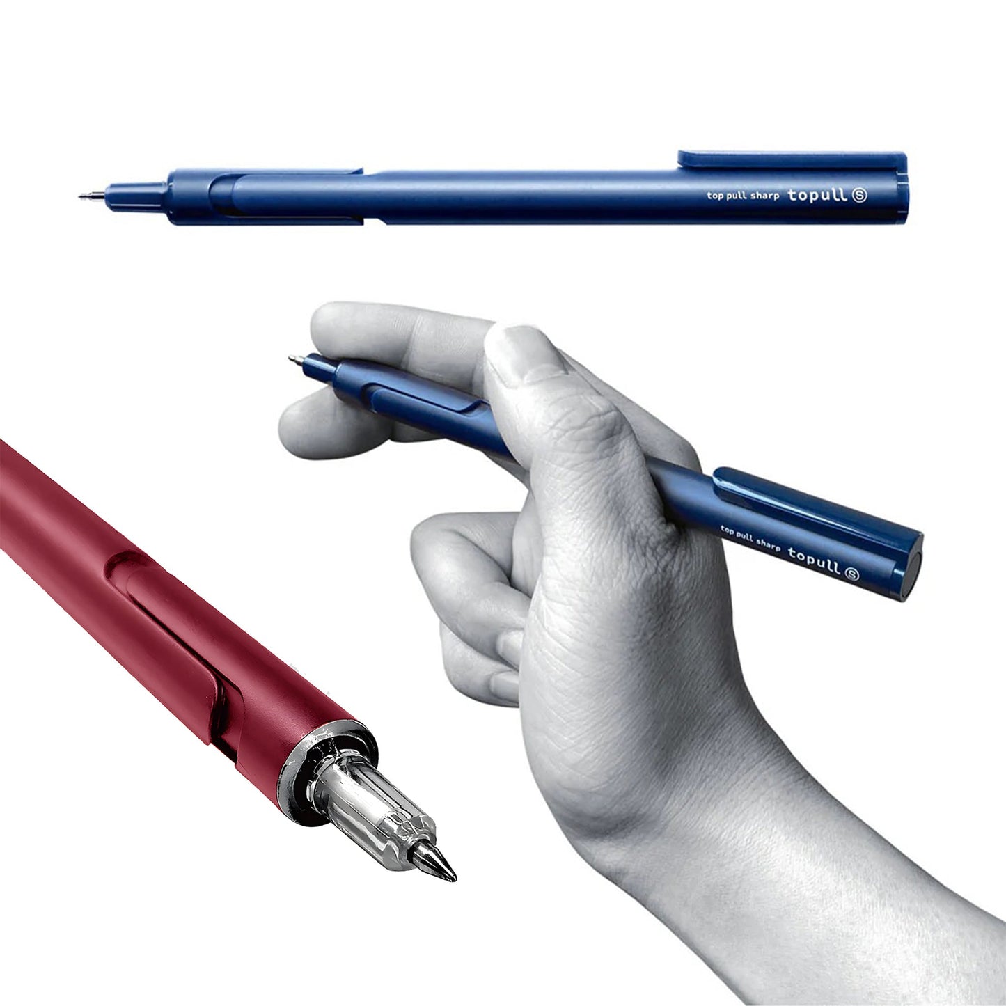 Sun - Star Topull Sharp Mechanical Pencil 0.5mm - Red - Mechanical Pencils