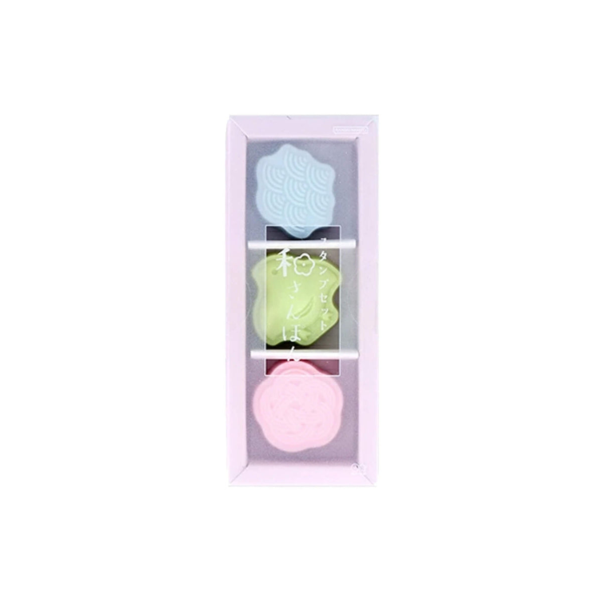 Sun-Star Wasanpon 3-Piece Stamp Set - Kotobuki - Rubber Stamps