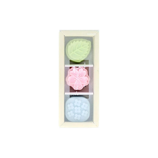 Sun-Star Wasanpon 3-Piece Stamp Set - Ohanami - Rubber Stamps