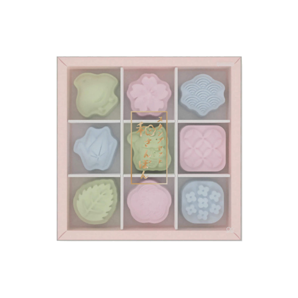 Sun-Star Wasanpon 9-Piece Stamp Set - Japanese Motifs - Rubber Stamps