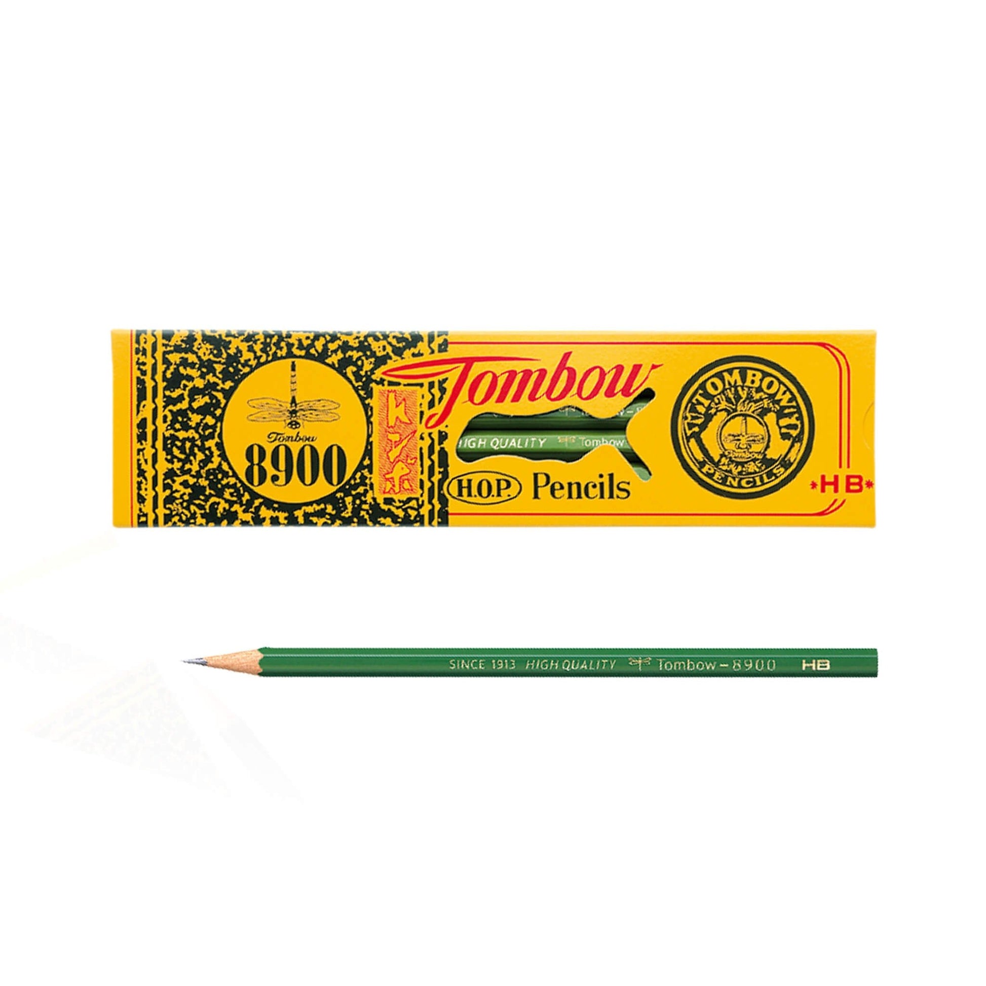 Tombow 8900 Wooden Pencil HB Pack of 12 - Wooden Pencils