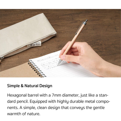 Tombow Ki Monogatari Wood Mechanical Pencil 0.5mm - Natural - Mechanical Pencils