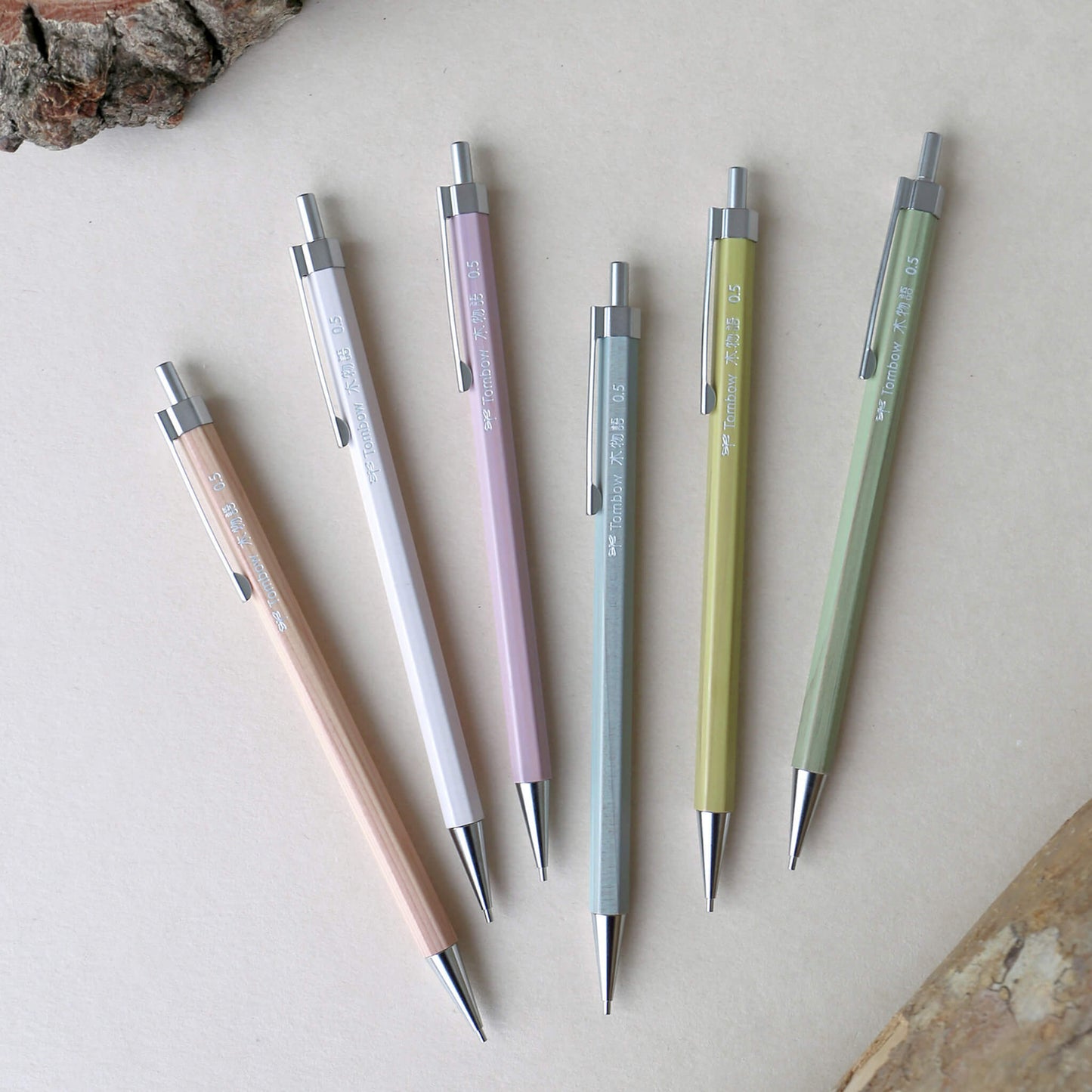 Tombow Ki Monogatari Wood Mechanical Pencil 0.5mm - Natural - Mechanical Pencils