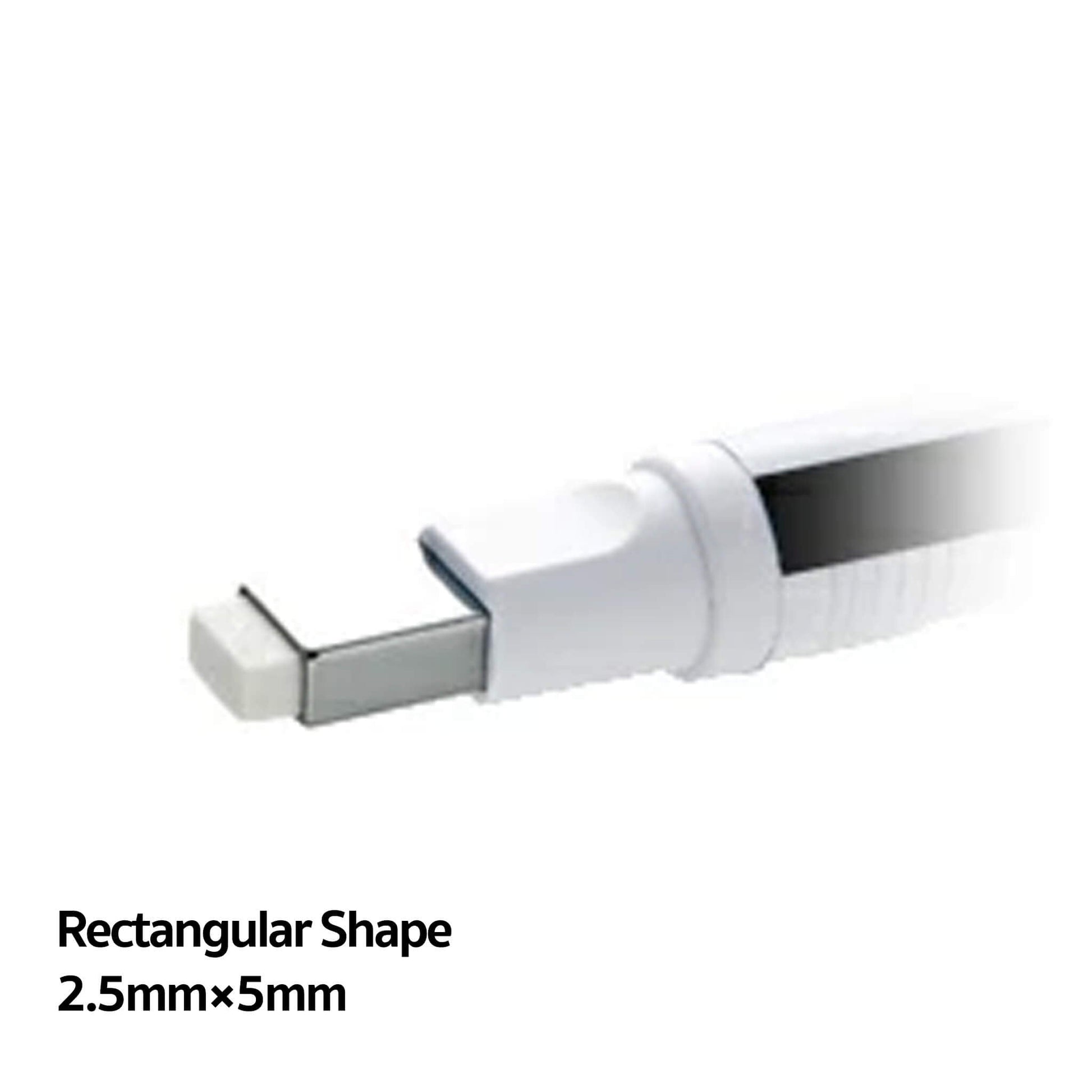 Tombow MONO Zero Pen Style Eraser - Rectangular Shape - Silver - Erasers