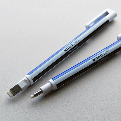 Tombow MONO Zero Pen Style Eraser - Rectangular Shape - Silver - Erasers