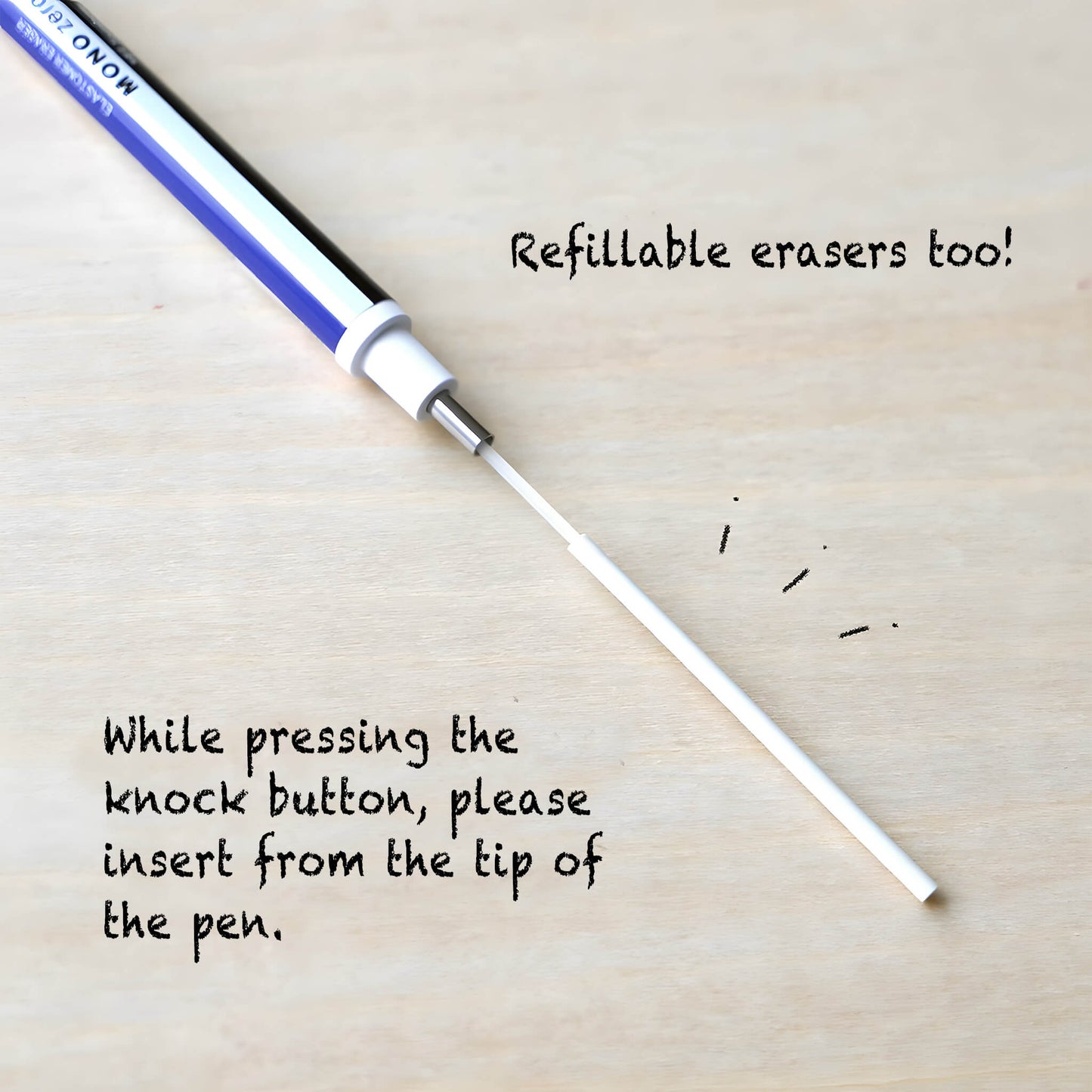Tombow MONO Zero Pen Style Eraser Refill - Rectangular Shape - Erasers