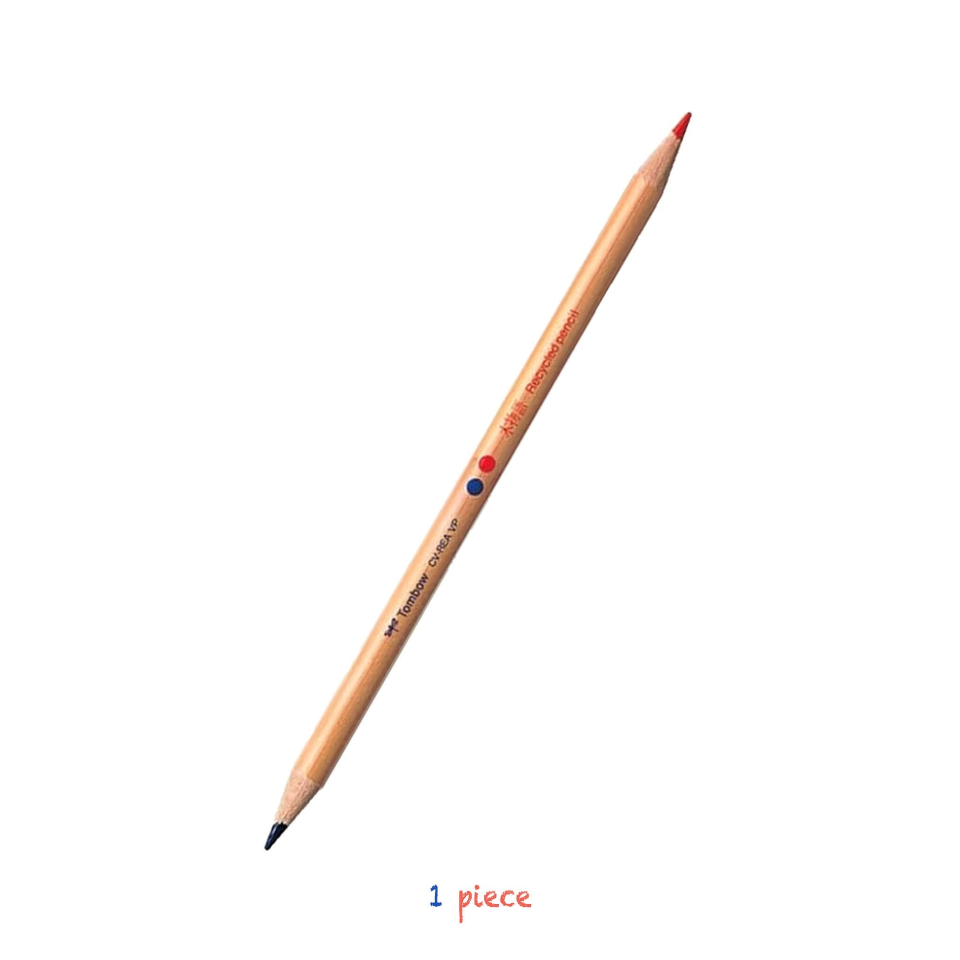 Tombow Recycled Pencil Red - Blue Pencil - 1 Piece - Colored Pencils