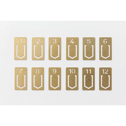 TRAVELER'S COMPANY Brass Clip Number - Page Clips