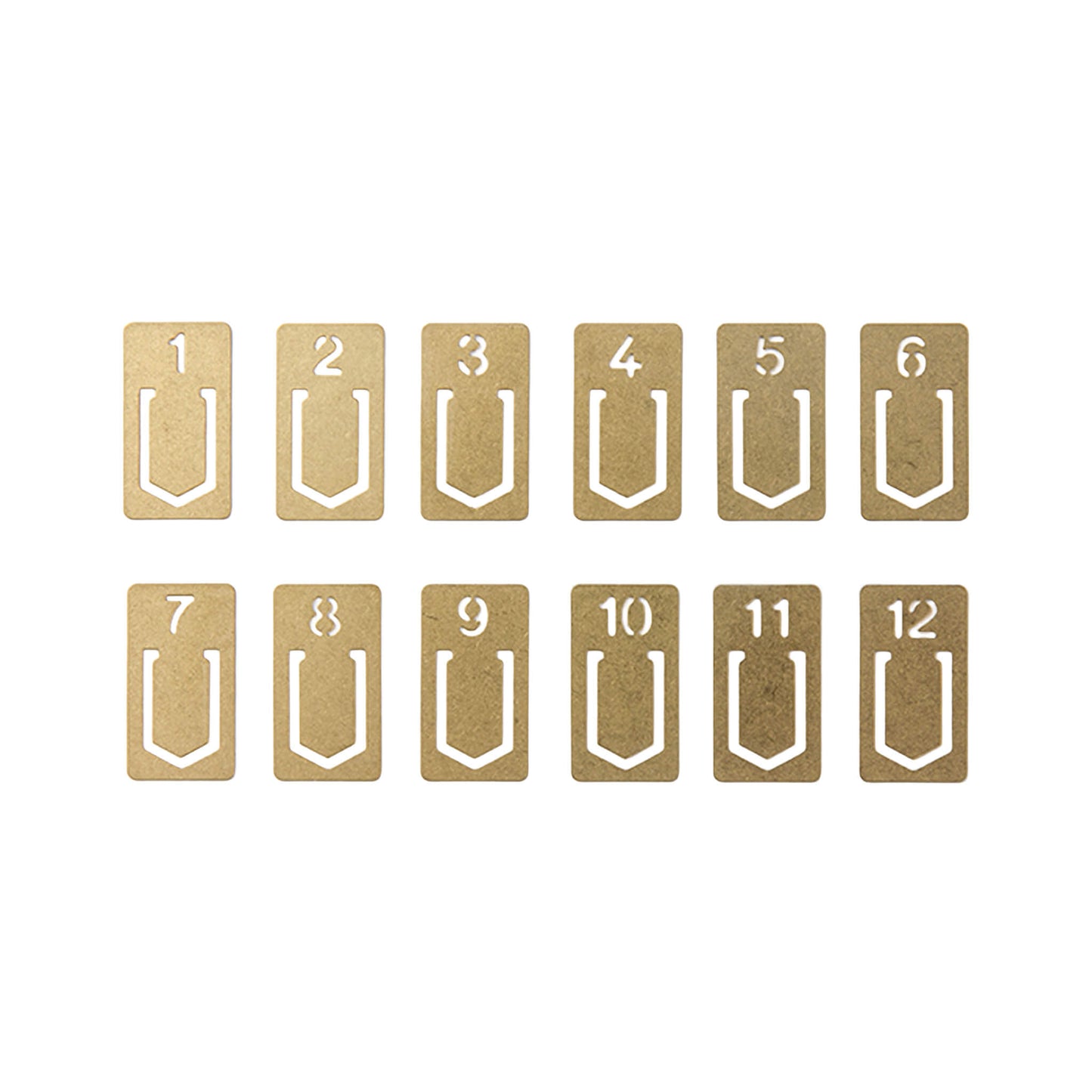 TRAVELER'S COMPANY Brass Clip Number - Page Clips