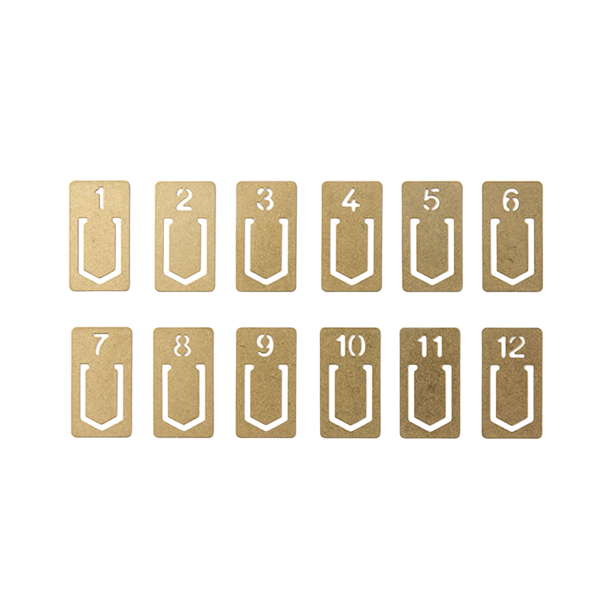 TRAVELER'S COMPANY Brass Clip Number - Page Clips