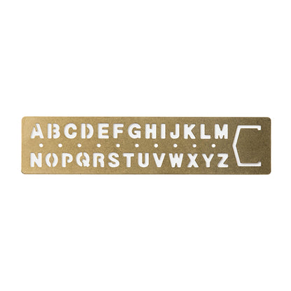 TRAVELER'S COMPANY Brass Template Bookmark - Alphabet - Template Rulers