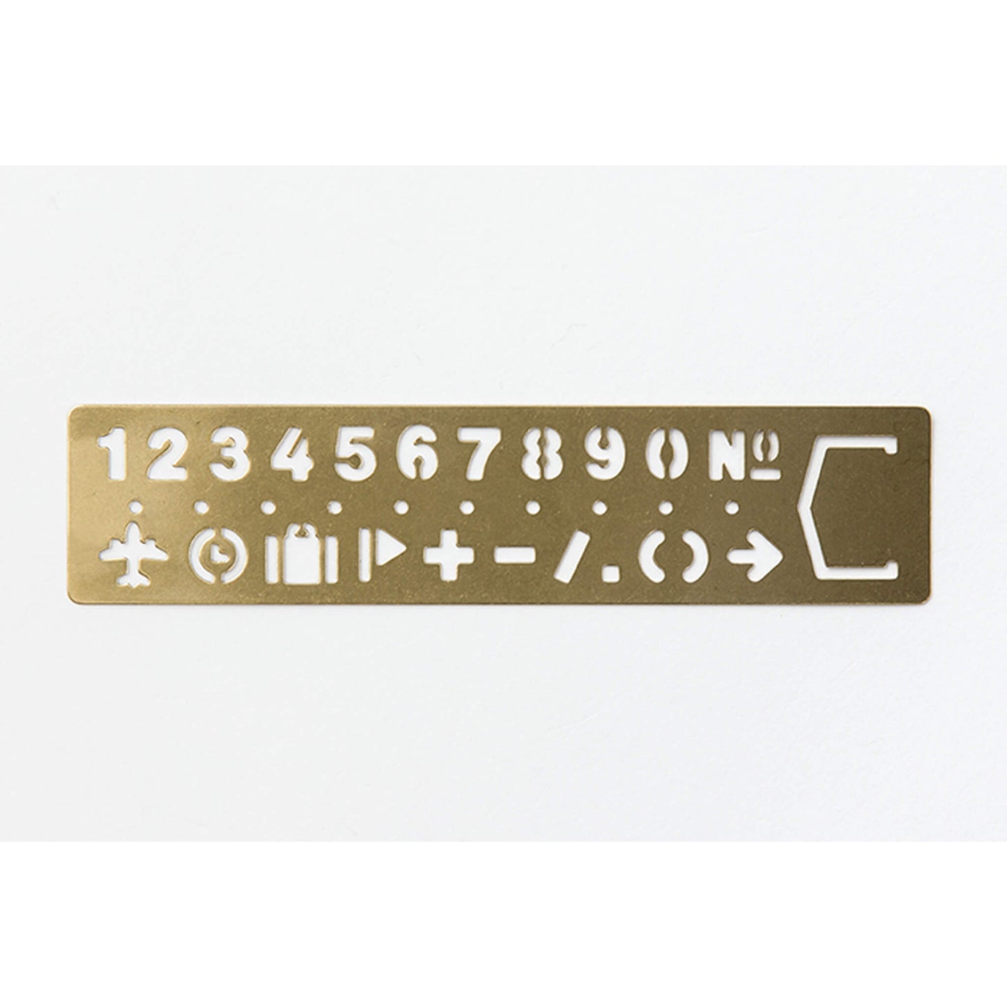 TRAVELER'S COMPANY Brass Template Bookmark - Number - Template Rulers