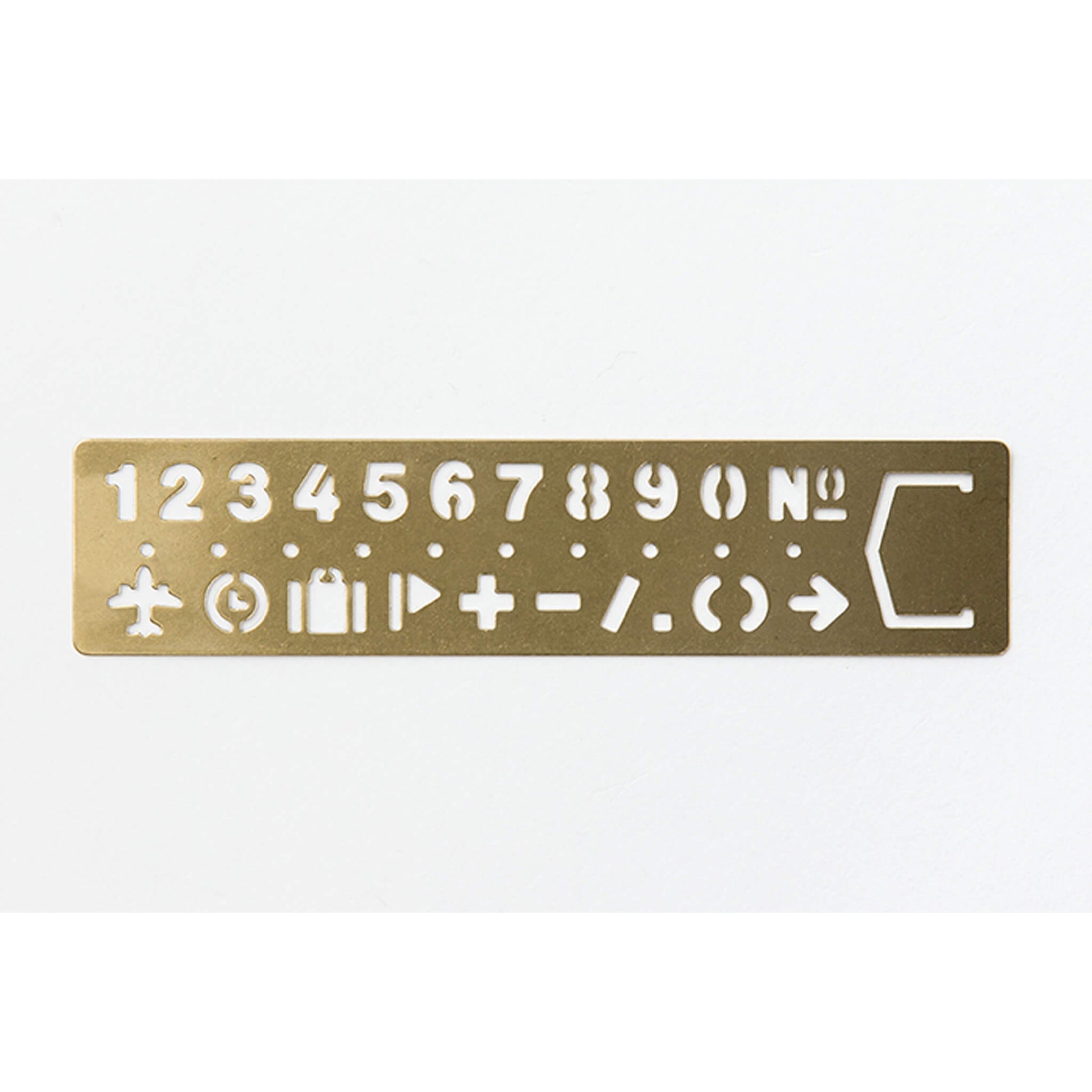 TRAVELER'S COMPANY Brass Template Bookmark - Number - Template Rulers