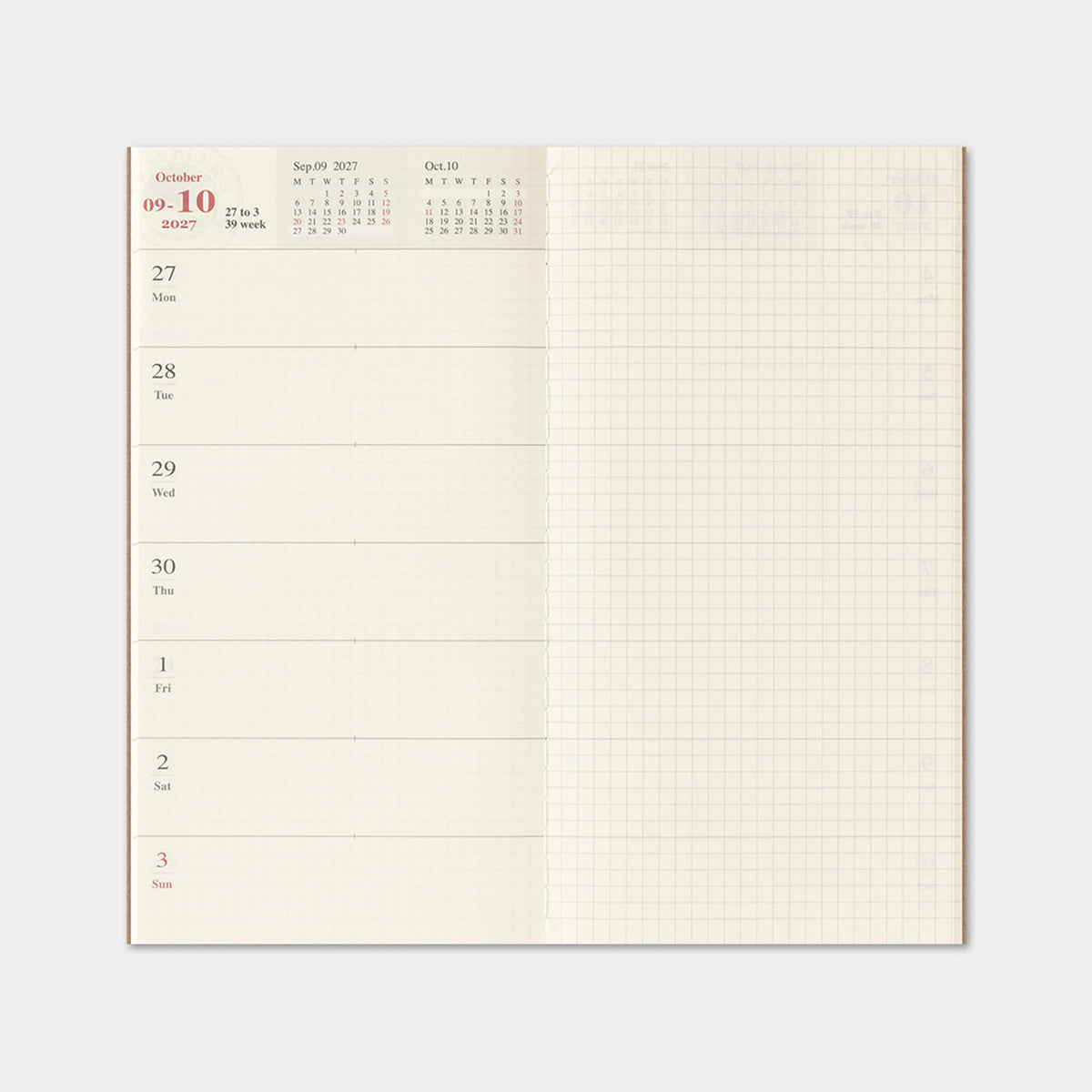 TRAVELER'S notebook 2027 - Weekly + Memo Refill - Regular Size - 2027 Planners & Diaries