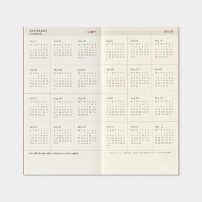 TRAVELER'S notebook 2027 - Weekly + Memo Refill - Regular Size - 2027 Planners & Diaries