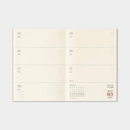 TRAVELER'S notebook 2027 - Weekly Refill - Passport Size - 2027 Planners & Diaries