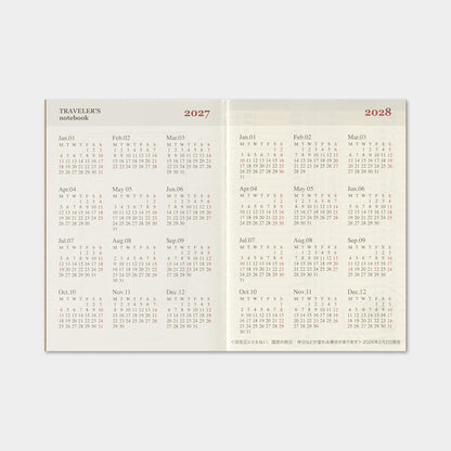 TRAVELER'S notebook 2027 - Weekly Refill - Passport Size - 2027 Planners & Diaries