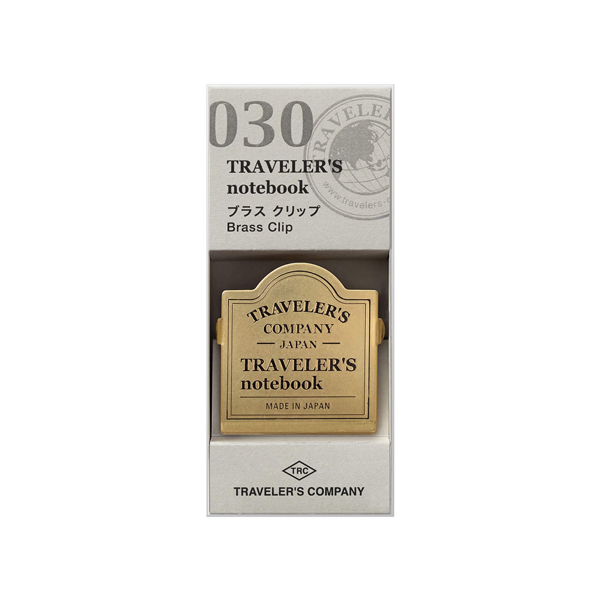 TRAVELER'S notebook - Brass Clip 030 - TRC Logo - Clips