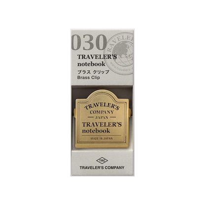 TRAVELER'S notebook - Brass Clip 030 - TRC Logo - Clips