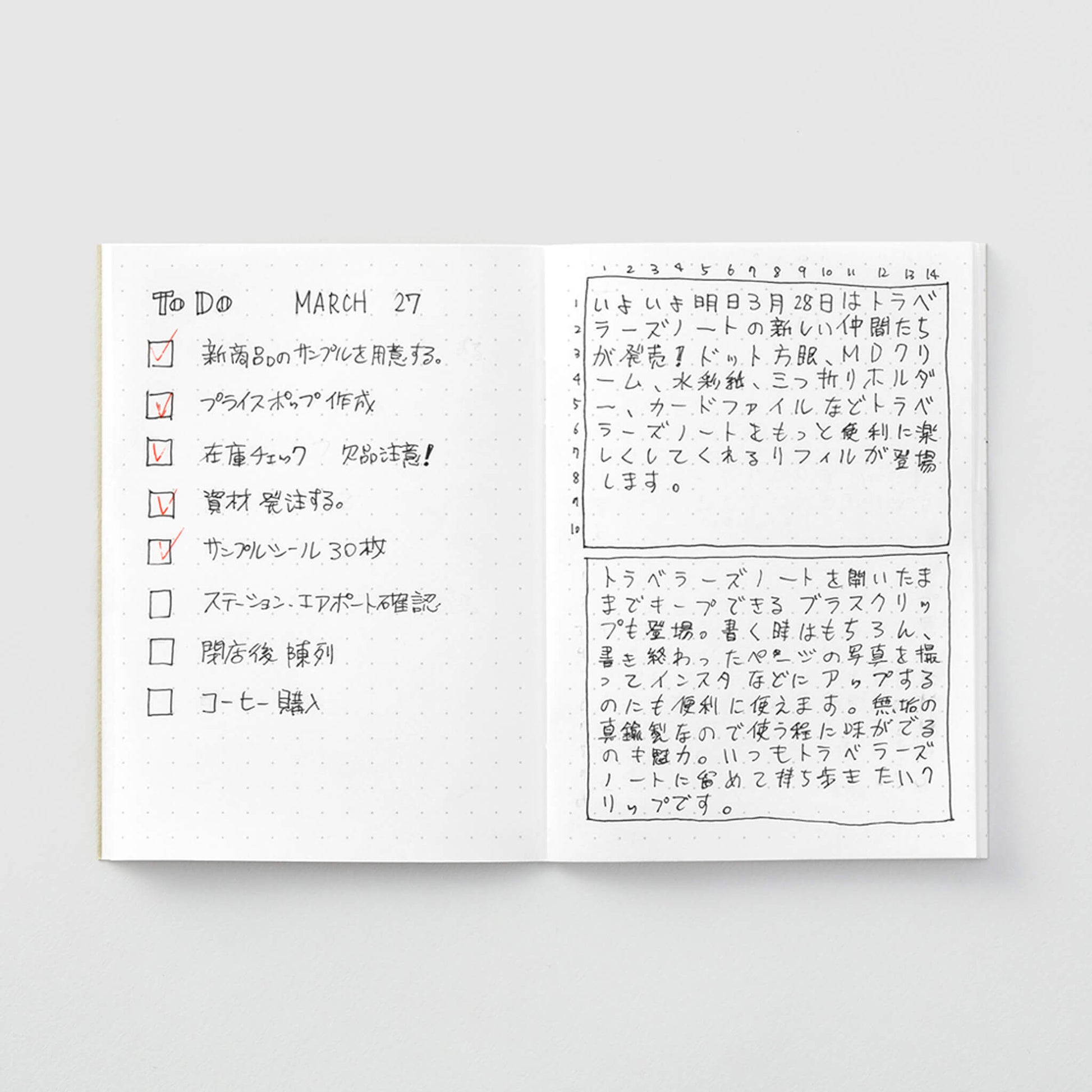TRAVELER'S notebook - Dot Grid Notebook Refill 014 - Passport Size - Notebooks