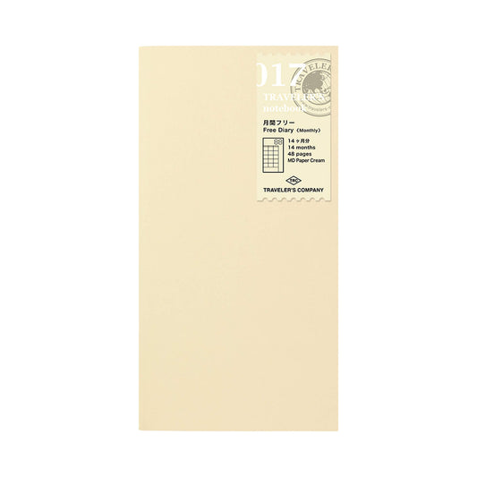 TRAVELER'S notebook - Free Diary <Monthly> Refill 017 - Regular Size - Diaries & Planners