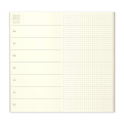 TRAVELER'S notebook - Free Diary <Weekly + Memo> Refill 019 - Regular Size - Diaries & Planners