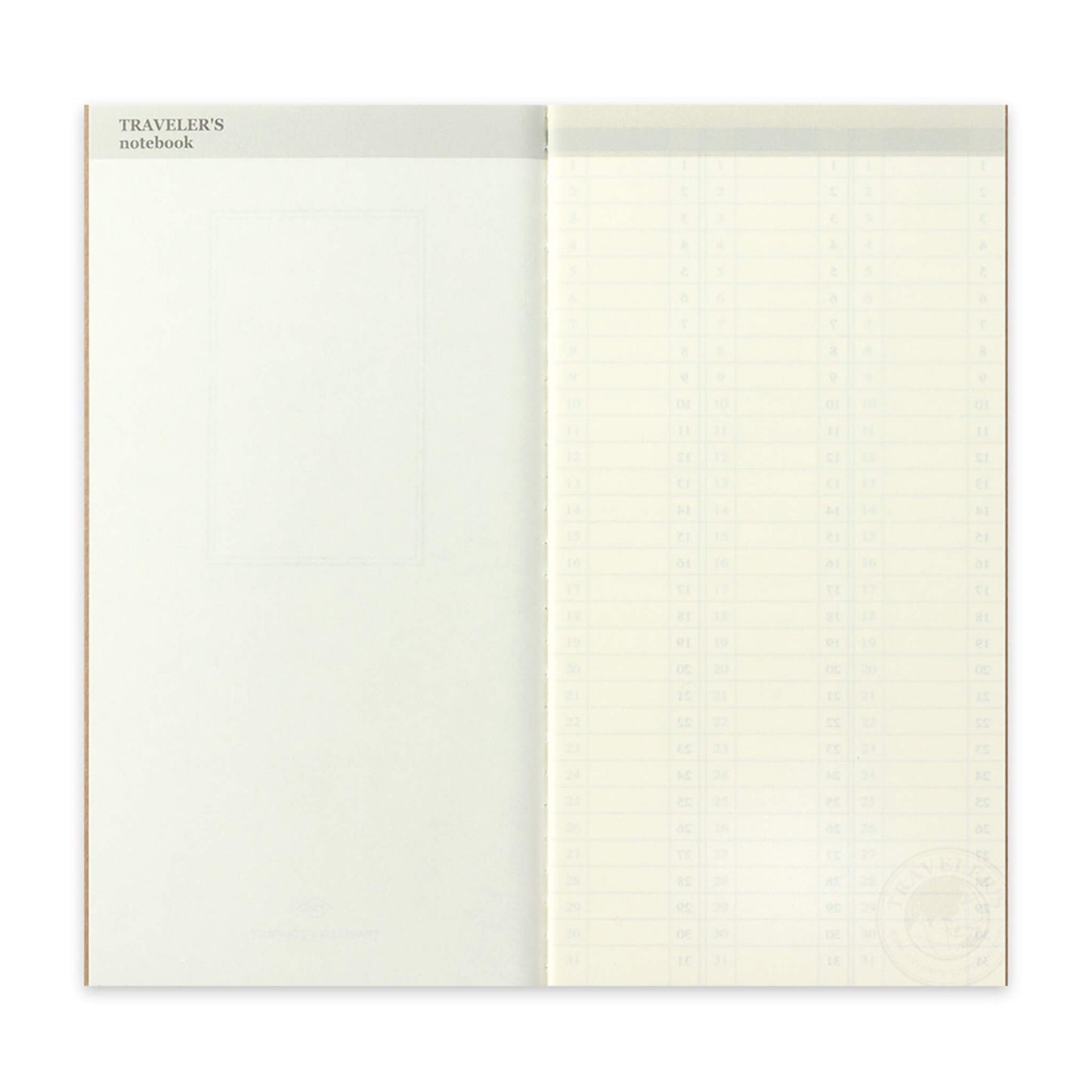 TRAVELER'S notebook - Free Diary <Weekly Vertical> Refill 018 - Regular Size - Diaries & Planners