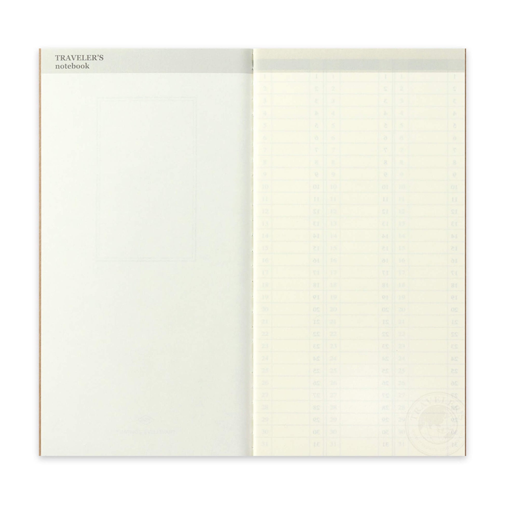 TRAVELER'S notebook - Free Diary <Weekly Vertical> Refill 018 - Regular Size - Diaries & Planners