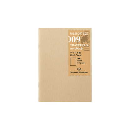 TRAVELER'S notebook - Kraft Paper Notebook Refill 009 - Passport Size - Notebooks