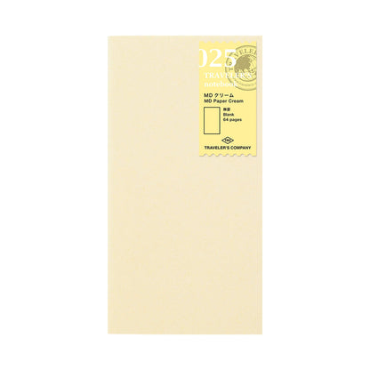 TRAVELER'S notebook - MD Paper Cream Notebook Refill 025 - Regular Size - Notebooks