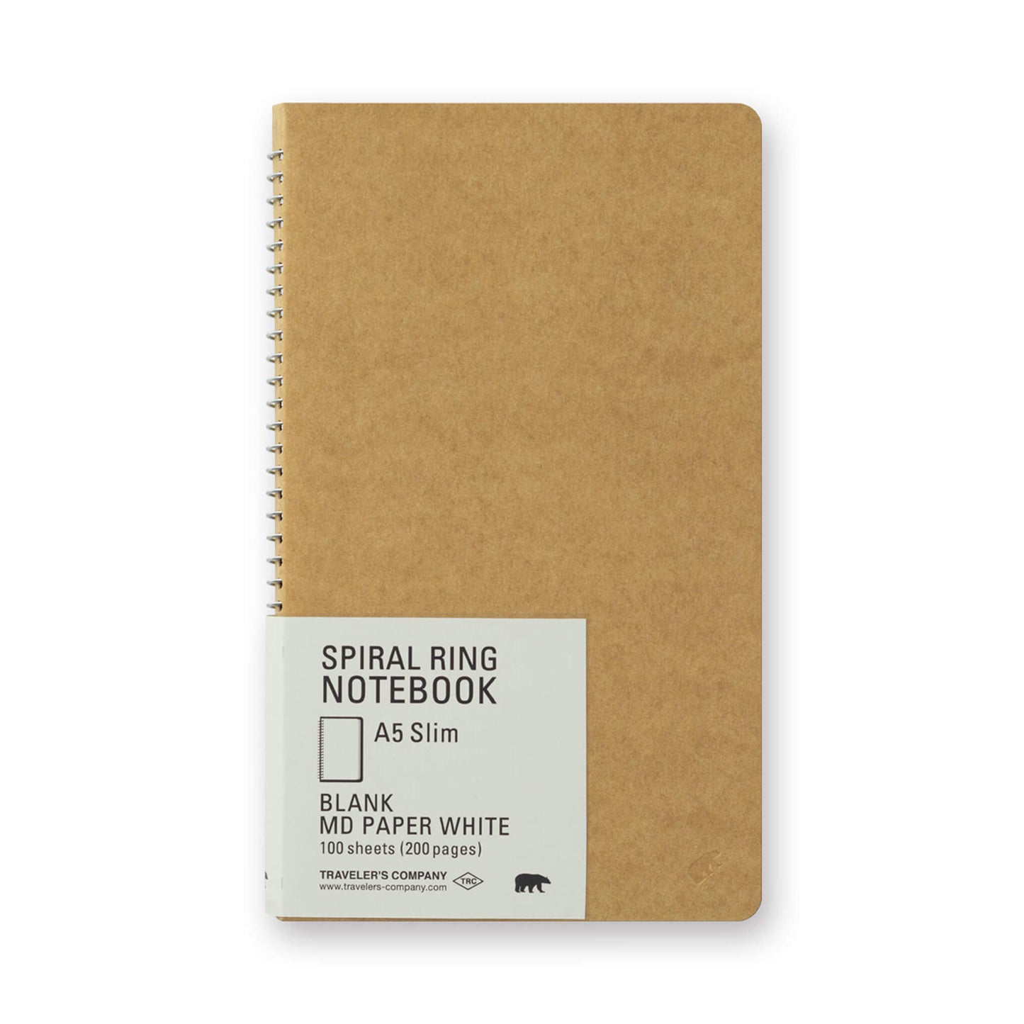 TRC Spiral Ring Notebook <A5 Slim> Blank MD Paper White - Notebooks