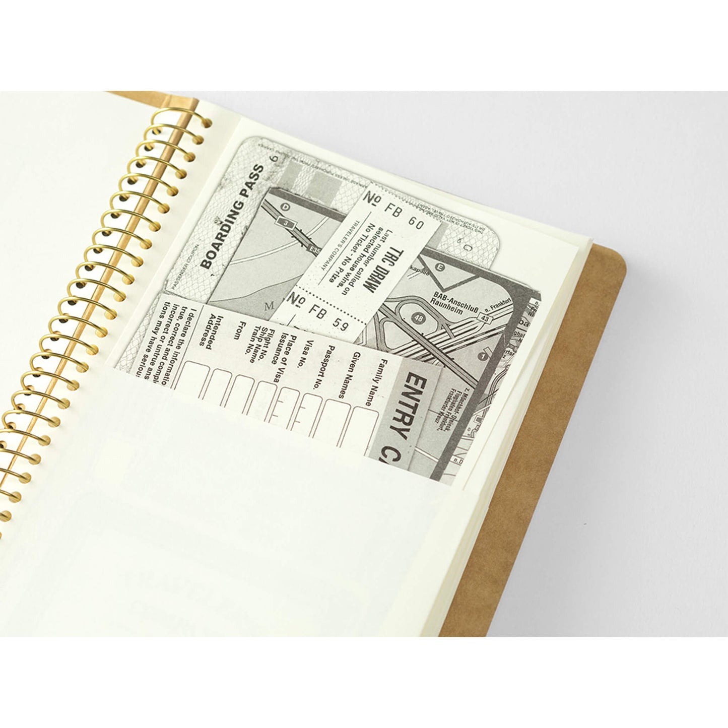 TRC Spiral Ring Notebook <A5 Slim> Paper Pocket - Storage Notebooks