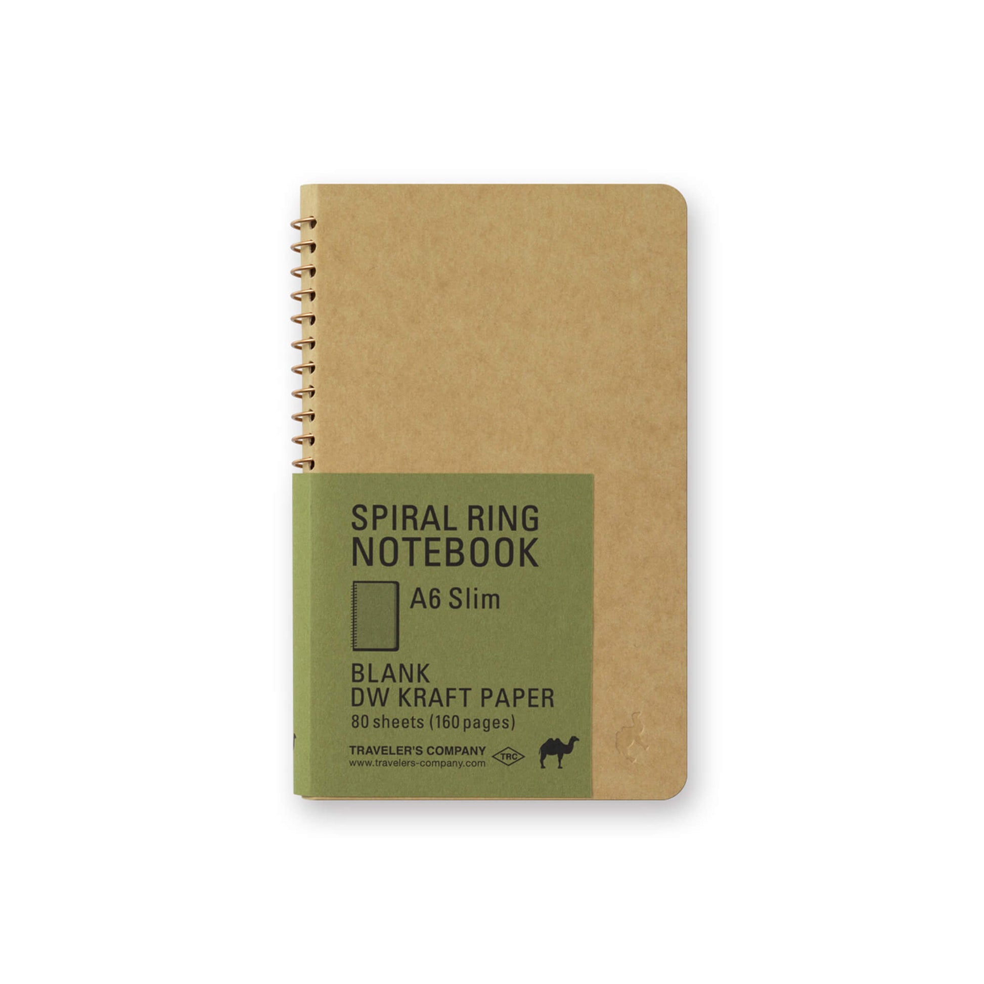 TRC Spiral Ring Notebook <A6 Slim> Blank DW Kraft Paper - Notebooks