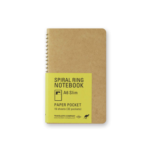 TRC Spiral Ring Notebook <A6 Slim> Paper Pocket - Storage Notebooks
