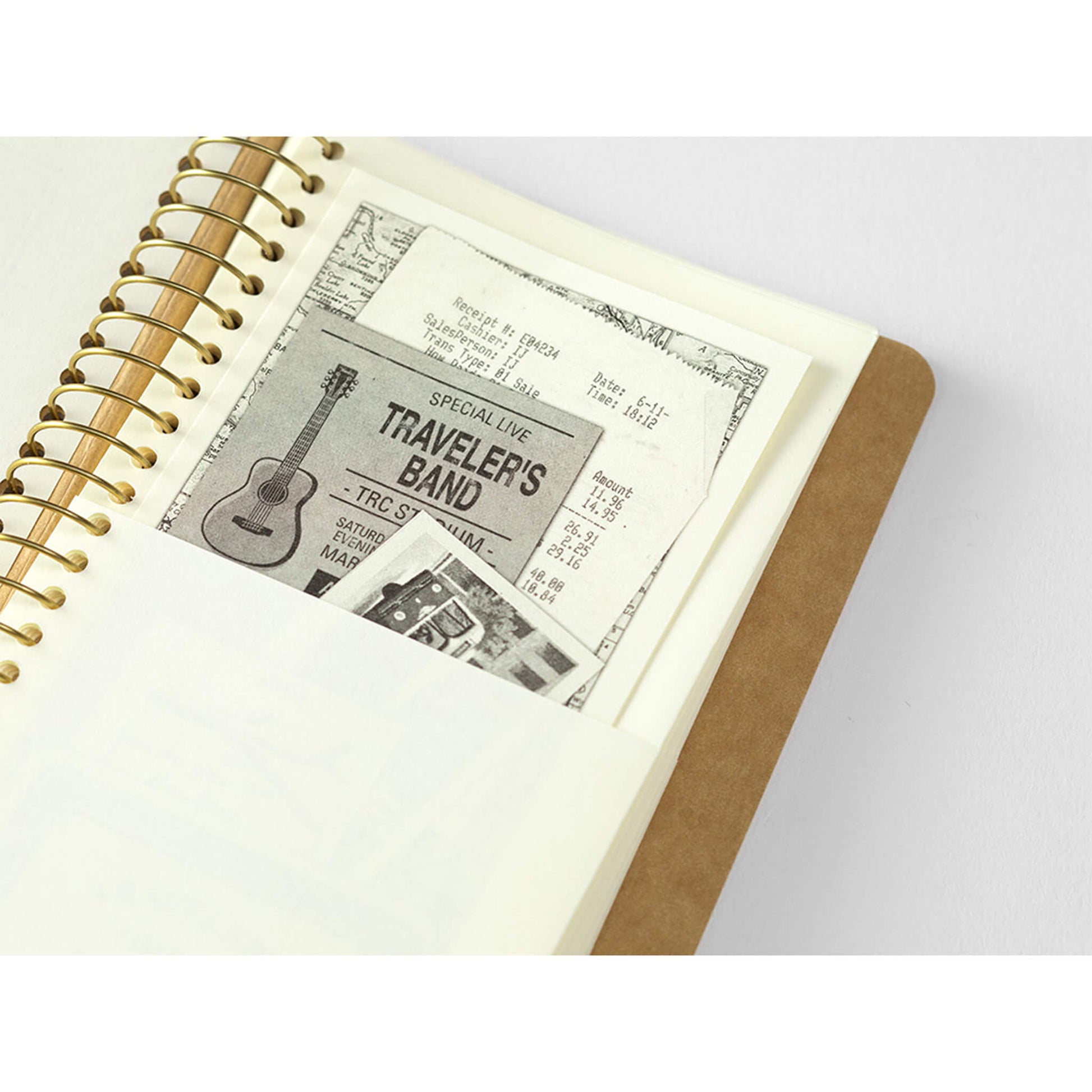 TRC Spiral Ring Notebook <A6 Slim> Paper Pocket - Storage Notebooks