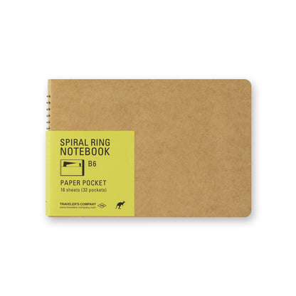 TRC Spiral Ring Notebook <B6> Paper Pocket - Storage Notebooks