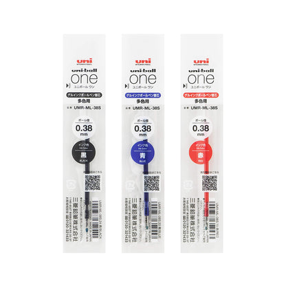 Uni - ball ONE 3 Multi Gel Pen Refill UMR - ML - 38S 0.38mm - Black - Pen Refills