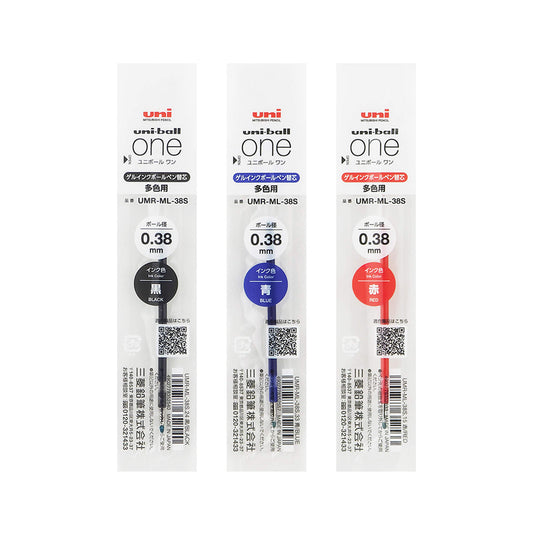 Uni - ball ONE 3 Multi Gel Pen Refill UMR - ML - 38S 0.38mm - Black - Pen Refills