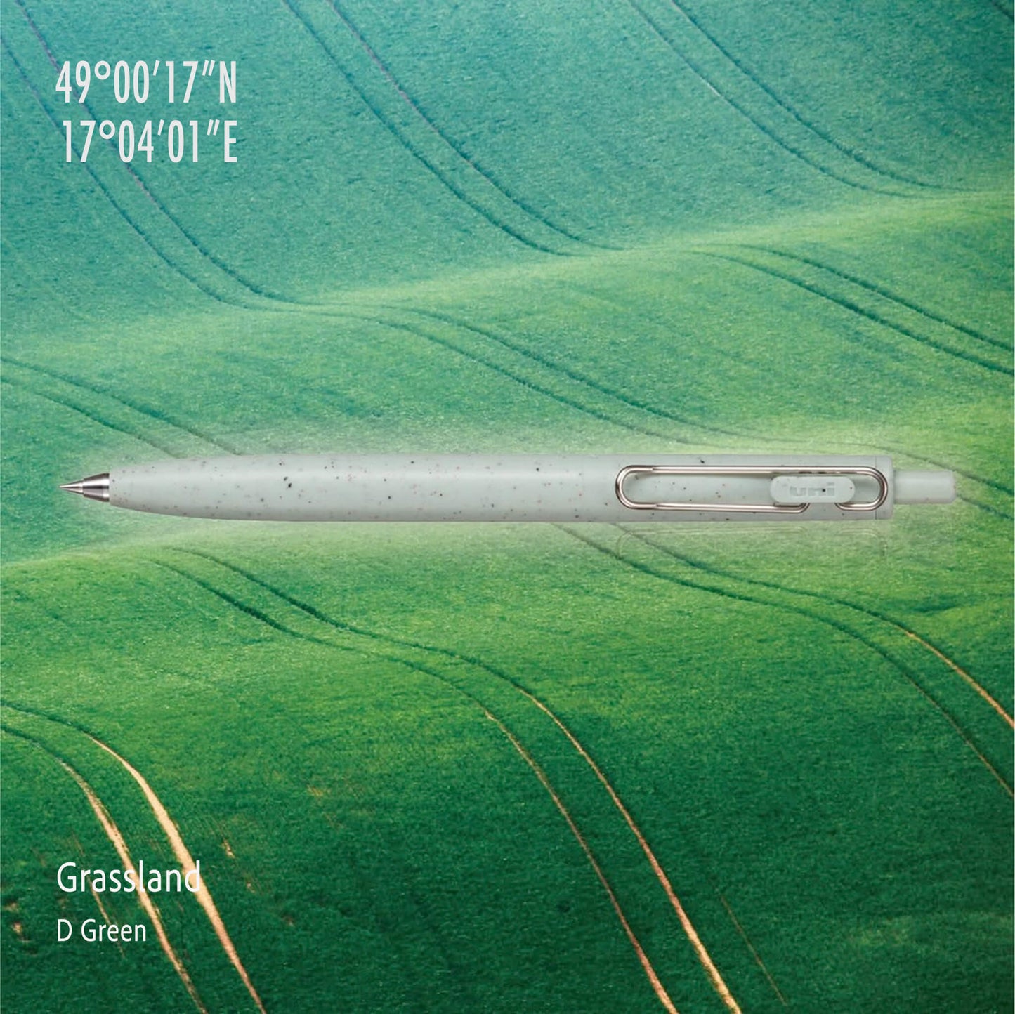 Uni - ball ONE F Gel Pen Earth Texture - 0.5mm | Green - Gel & Rollerball Pens