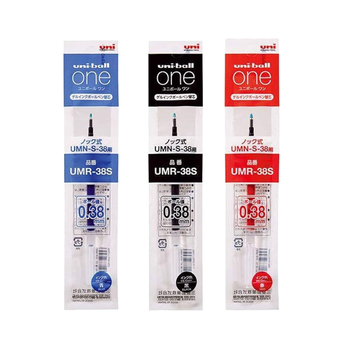 Uni - ball ONE Gel Pen Refill UMR - 38S 0.38mm - Black - Pen Refills