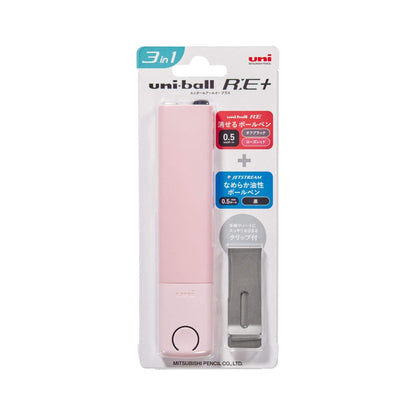 Uni - ball R:E+ 3 - in - 1 Compact Pen Set - Pearl Pink - Mixed Pen Sets