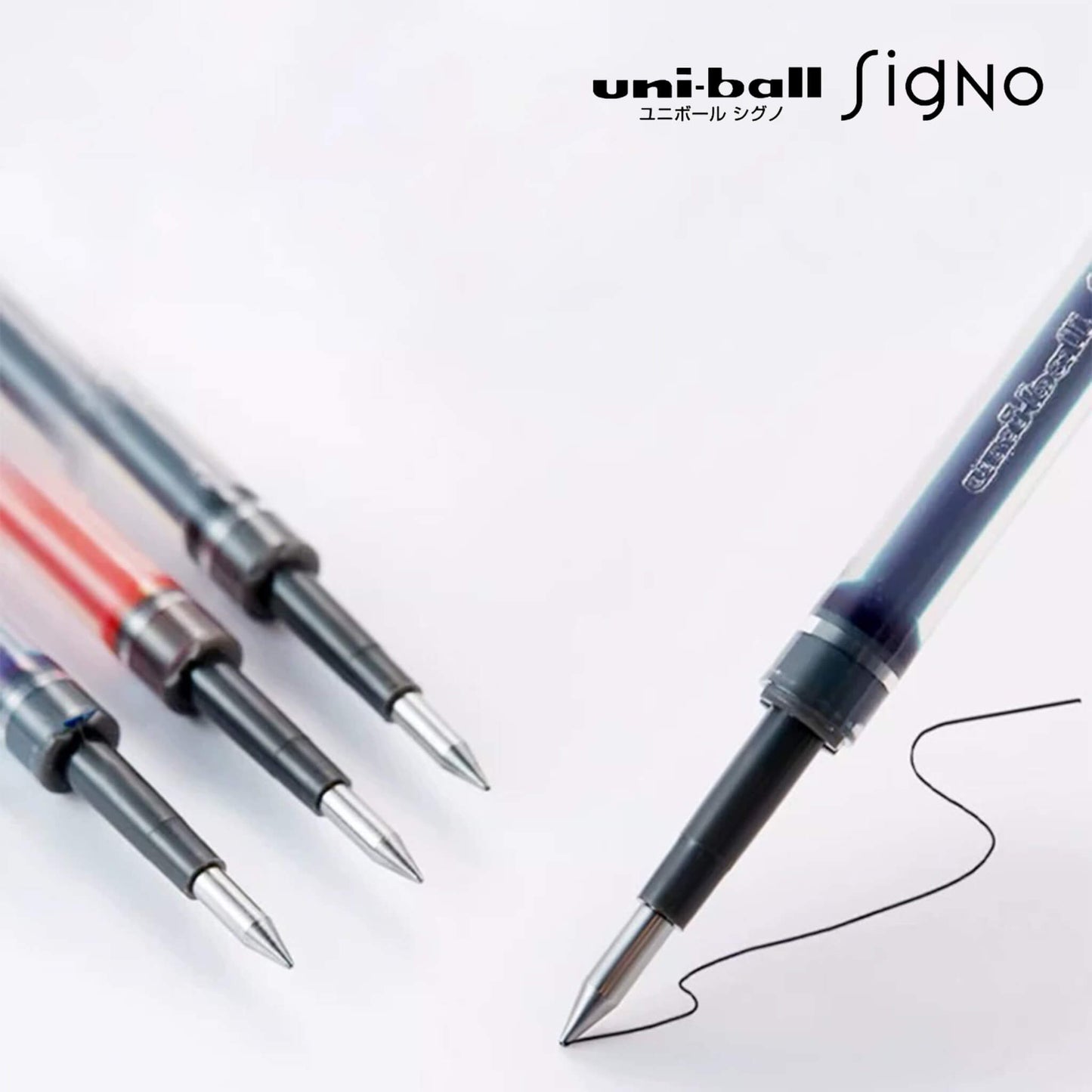 Uni - ball Signo Retractable Gel Pen Refill UMR - 83 0.38mm - Black - Pen Refills